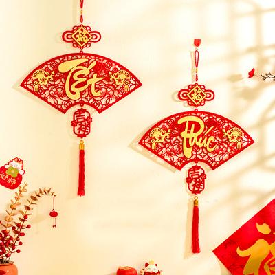 1 adet Vietnam Bahar Festivali Çin Düğümü Püsküllü Ay 2025 Dayanıklı Asılı Süs Yeni Yıl Ev Dekoru