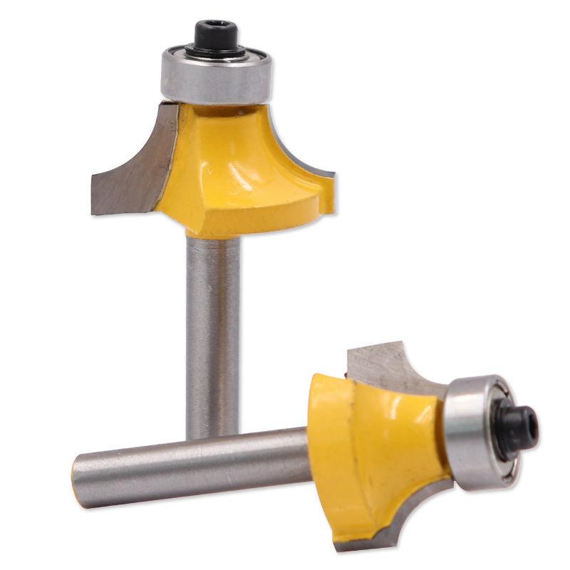 Buy 6.35mm Corner Round Over Wood Edging Router Bit Set Bearing Milling