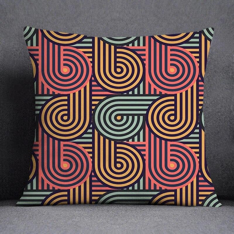 Geometric Simple Pattern Collection Home Decor Pillowcase Square   Office
