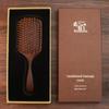 Natural Gold Sandalwood Air Cushion Hair Comb - Wooden Scalp Massage & Outdoor Gift Box