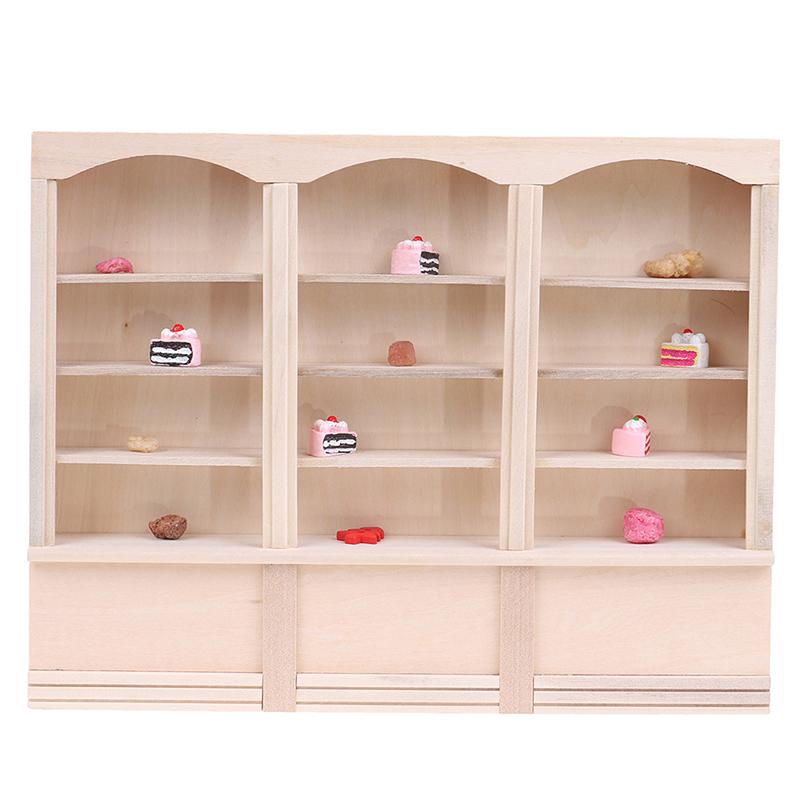 Mini Doll House Bedroom Scene Decoration Simple Bookcase Bookshelf Display Cabinet Decoration