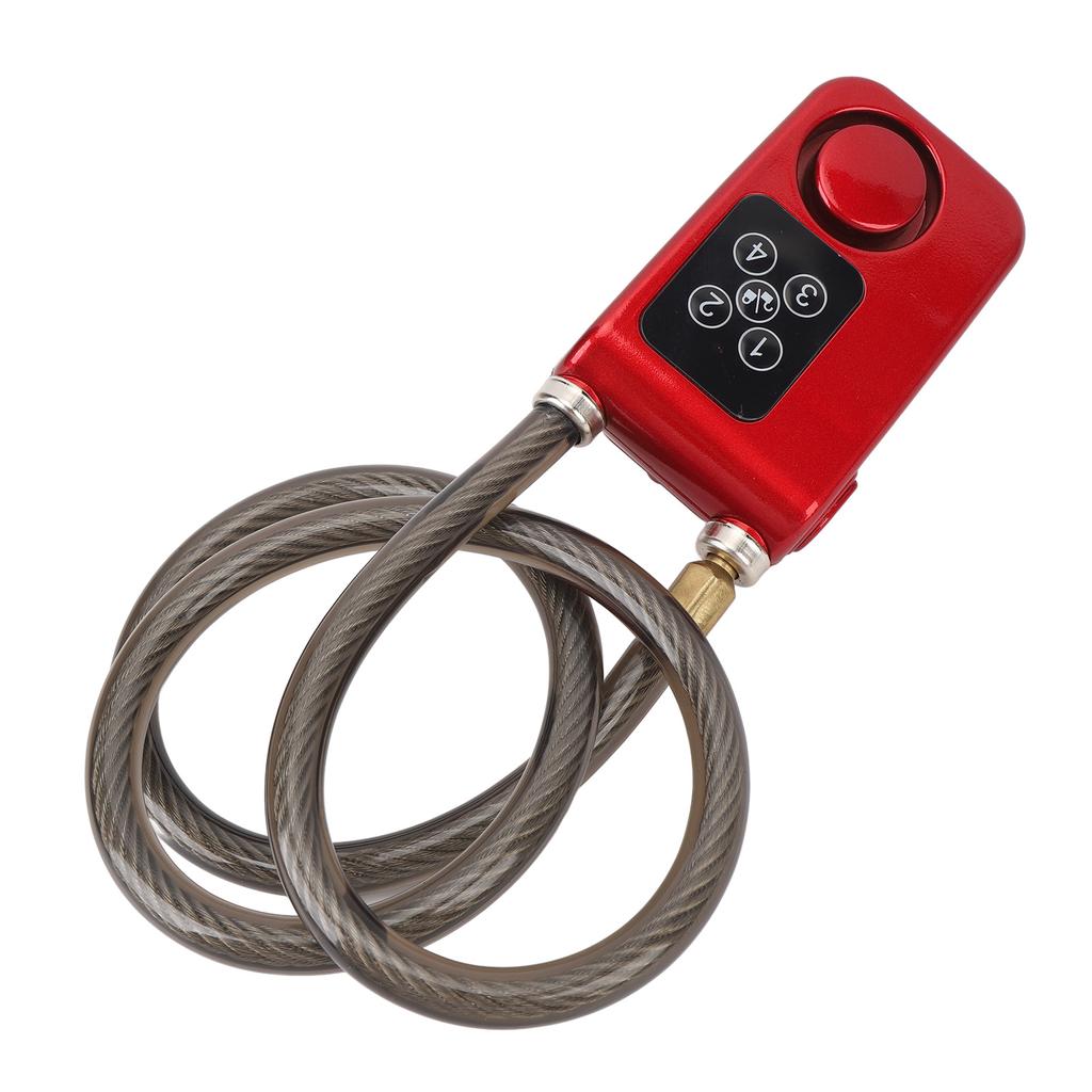 Anti Theft Chain Lock with High Volume Vibration Alarm Keyless Water Resistant Motorcycle Digital Password Security
