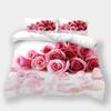 3D Printed Flower Bedding, Women's and Girls' Down Duvet Covers and Pillowcases, 2/3pc King Queen Bed Full-size Duvet Cover Gift