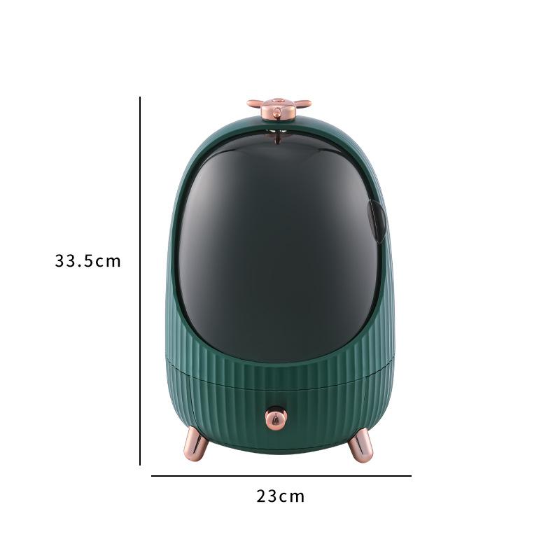 Round Acrylic Cosmetic Organizer Makeup Brush Holder Lipstick Mask Storage Rack for Skincare Vanity Desktop