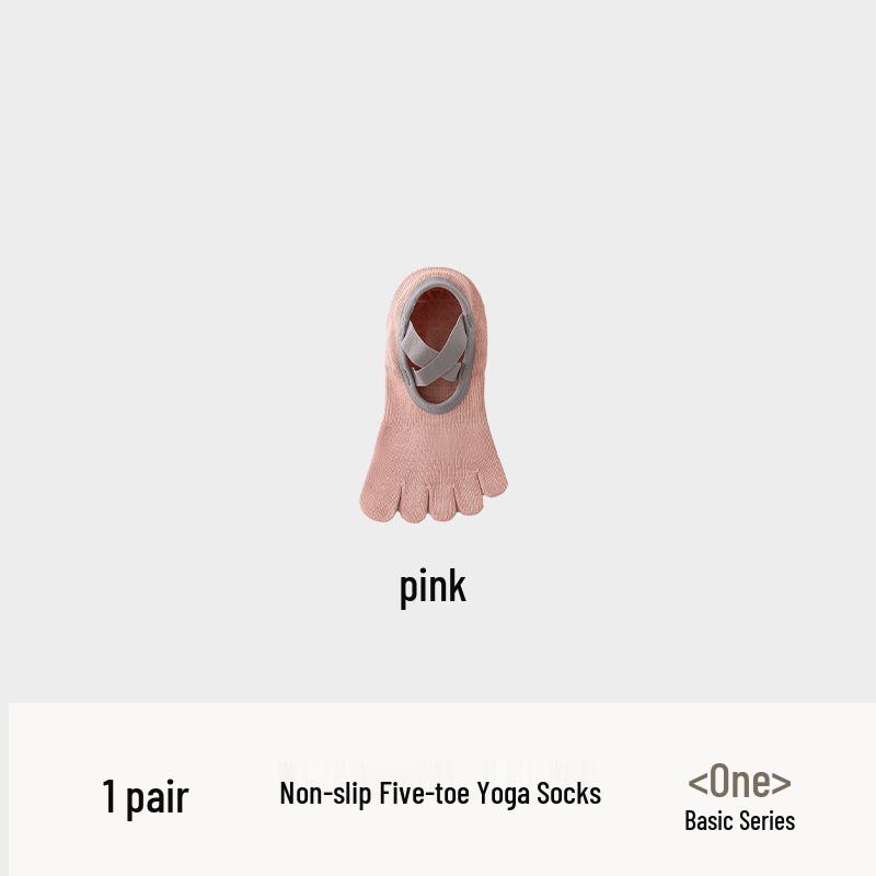 

Женские нескользящие носки с пятью пальцами для йоги и пилатеса - Чистый хлопок для занятий фитнесом в помещении, лета и осени. One Size