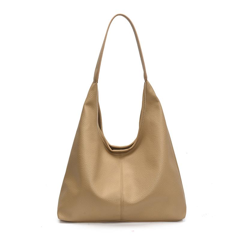 Underarm bag women's spring new fashion tote bag student solid color large capacity shoulder bag commuter bag