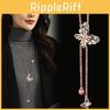 Stylish Versatile Butterfly Necklace For Women With Glimmering Alloy And Rhinestones