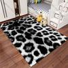 Leopard print animal fur carpet Yoga living room room decor children's crawling mat doormat area rug games mat