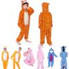 Entzückender Tier-Flanellpyjama für Kinder mit gemütlichem Onesie-Schlafanzug mit Taschen