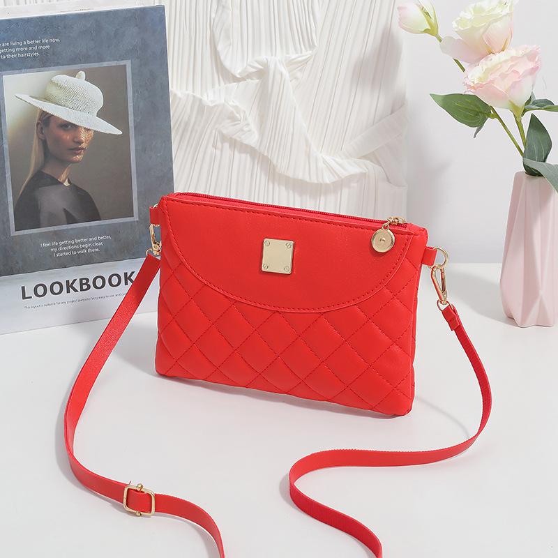 Neue Herbst Rhombus Damen Tasche Schulter Umhängetasche Mode Wechselgeldtasche lässig Handy kleine quadratische Tasche einteilig