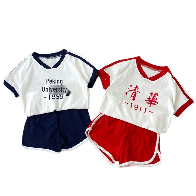 Children's College Style Summer Set 2025: Peking & Tsinghua University Graduation/Performance Outfit