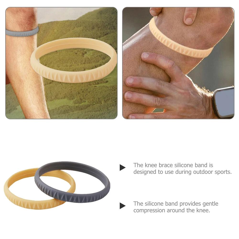 Elastic Patella Tendon Knee Strap Pain Relief Stabilizer Brace Silicone Band For Basketball Running Fixed Protection Patellar Ring