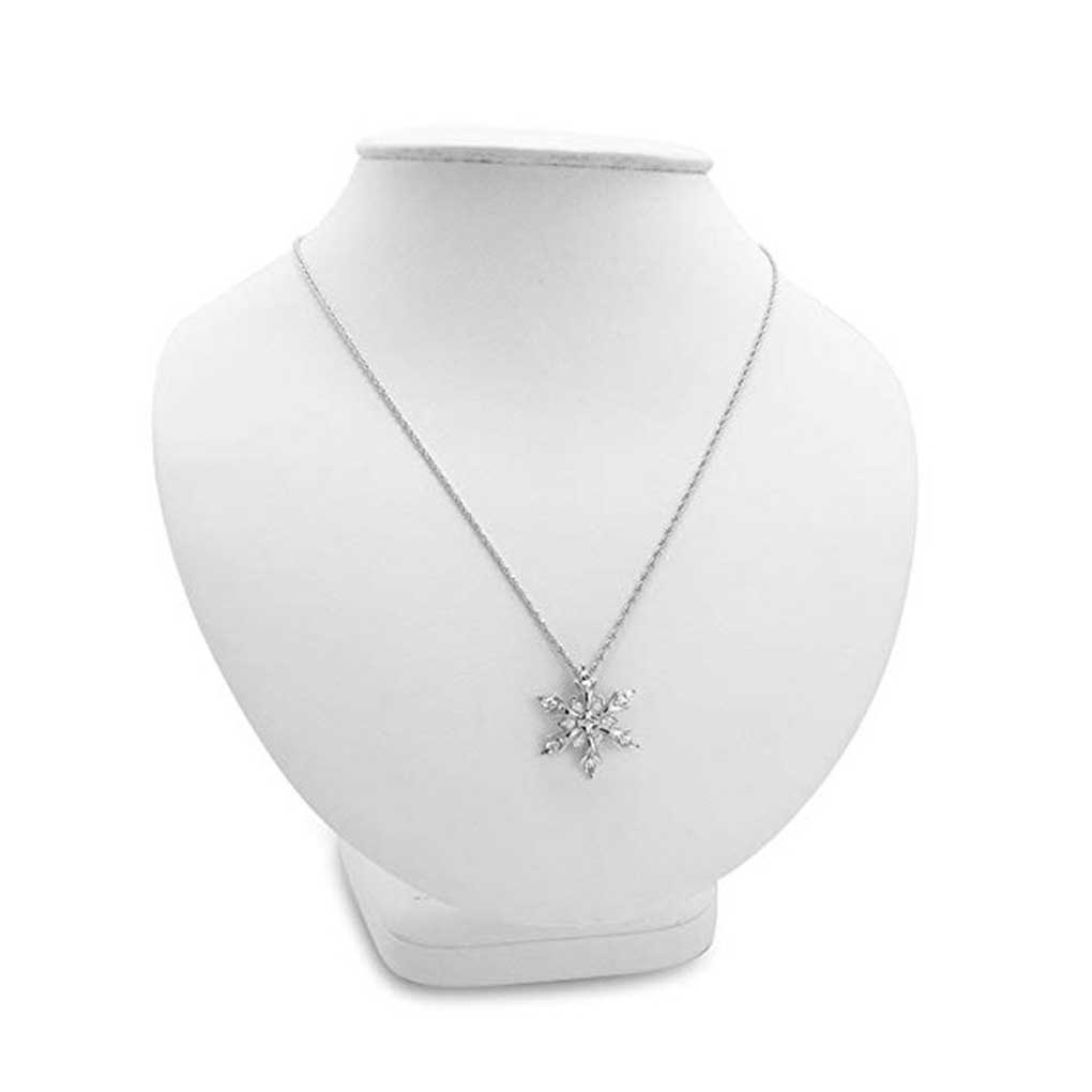 Trendy Snowflake Pendant Necklace For Christmas Gift Fashion Christmas Snowflake Party Women