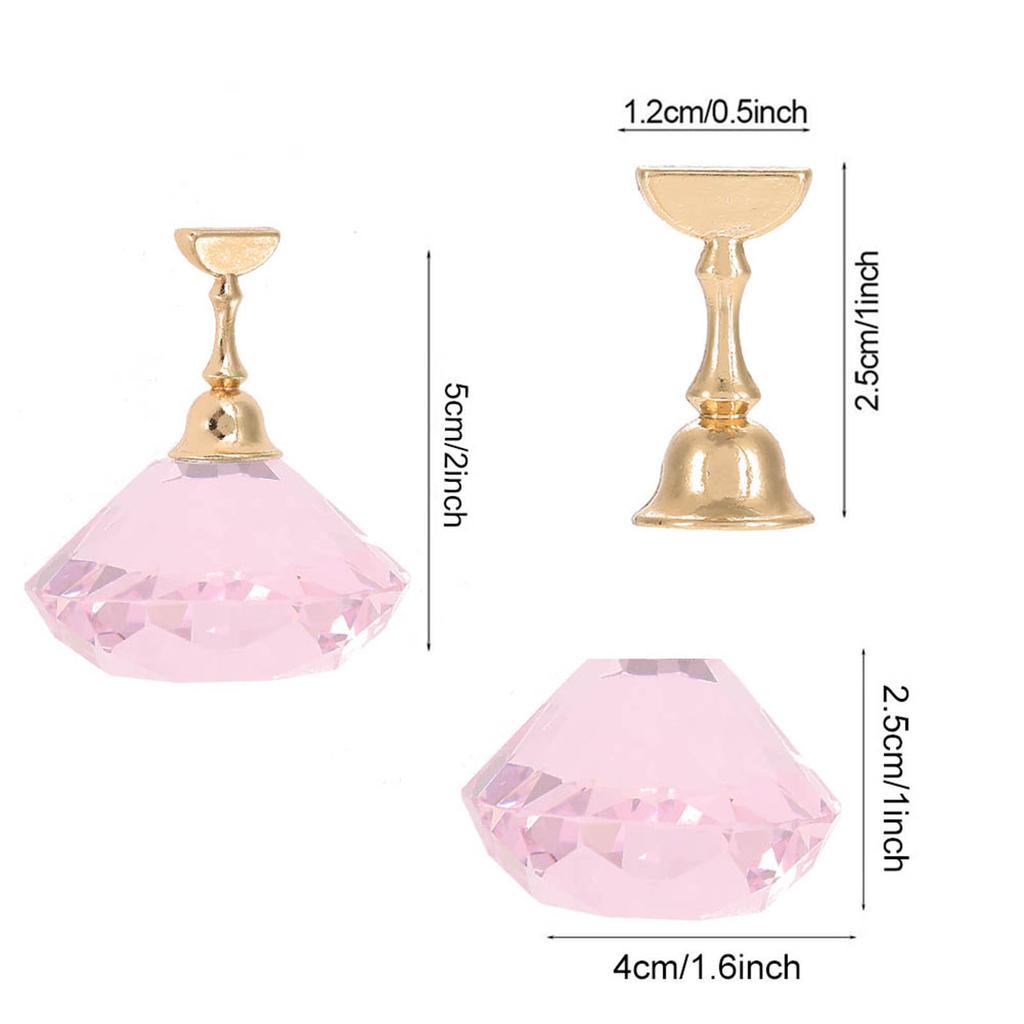 Magnetic Nail Tip Practice Stand Base   Alloy Holder Nail Art Display Stand White