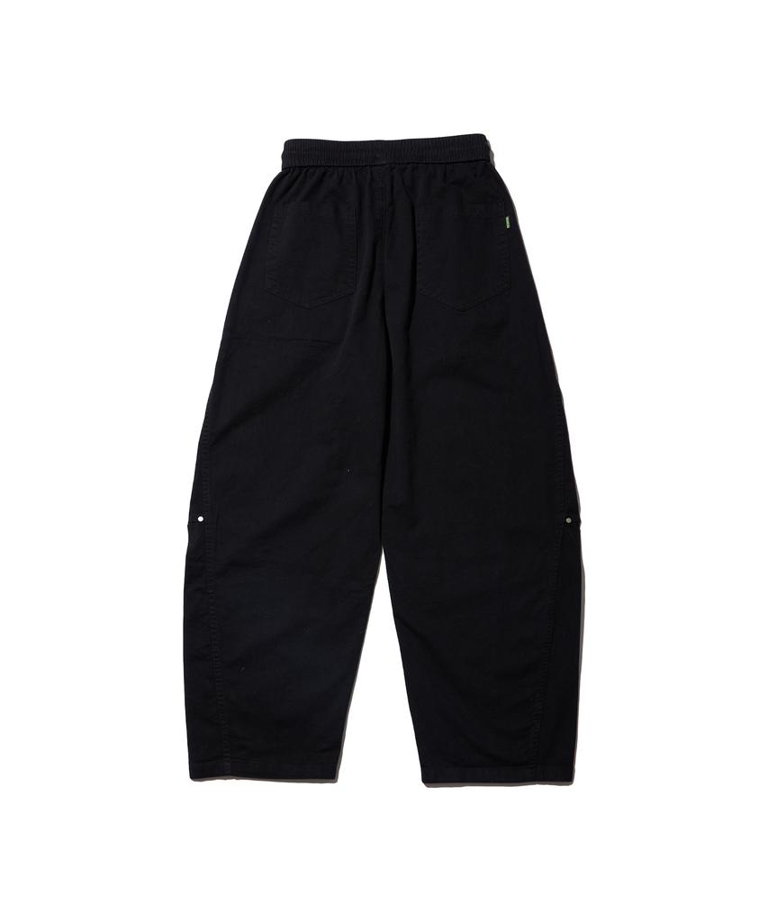 CREAM SODA LAB Wide Cut Rivet Point Elastic Waist Pants Black