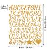 5 Sheets 2/1.5 Inch Alphabet Big Letter Stickers Shiny Silver Letter Number Sticker  Scrapbook