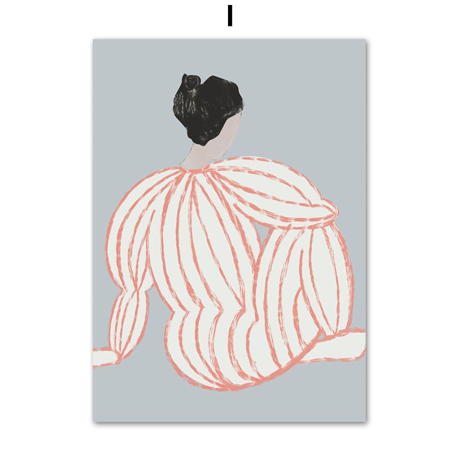 

Цветочный рынок Кривая девушка Радуга Абстрактные постеры Печать холст картины скандинавские настенные художественные картины для гостиной домашний декор 21X30cm No Frame