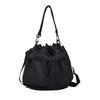 Casual Women Drawstring Bag Portable Solid Color Shoulder Bag Phone Crossbody Purse  Daily Use