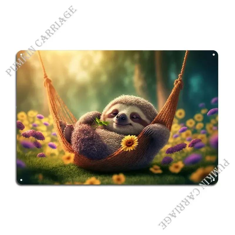 Sloth Metal Plaque Designer Cinema Funny Cinema Kitchen Tin Sign Poster 20x30cm(7.8x11.8inch)