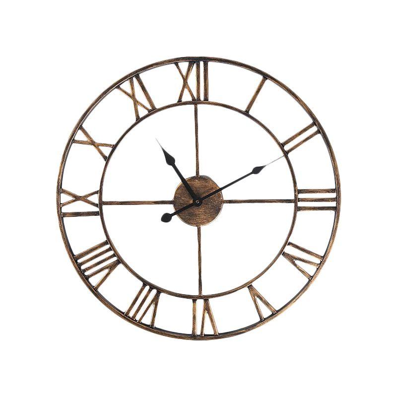 Clocks Wall Needle Roman Numerals Metal Accurate Silent Nordic Ornament Hanging