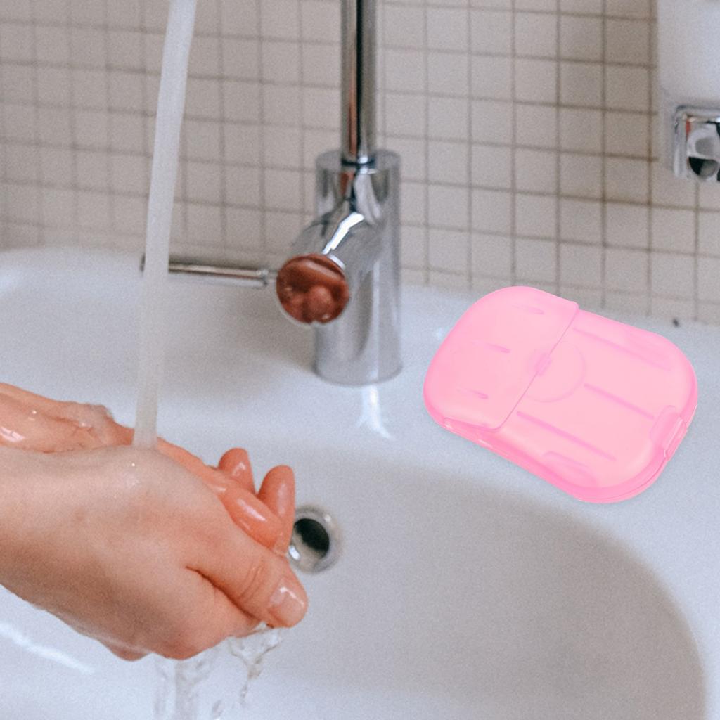 20 Boxes Travel Soap Sheets Outdoor Hand-washing 15 Packs Purple 20pcs Box Portable Children Camping Travel Cleaning