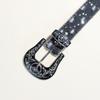 Cintura da Donna Punk Rock Edgy per Jeans Fibbie Charms Pelle PU Cinturino Regolabile