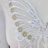 Bead Embroidered Gold Thread Embroidered Butterfly Hollow Collar Decal Patch Decoration Diy Clothing Accessories