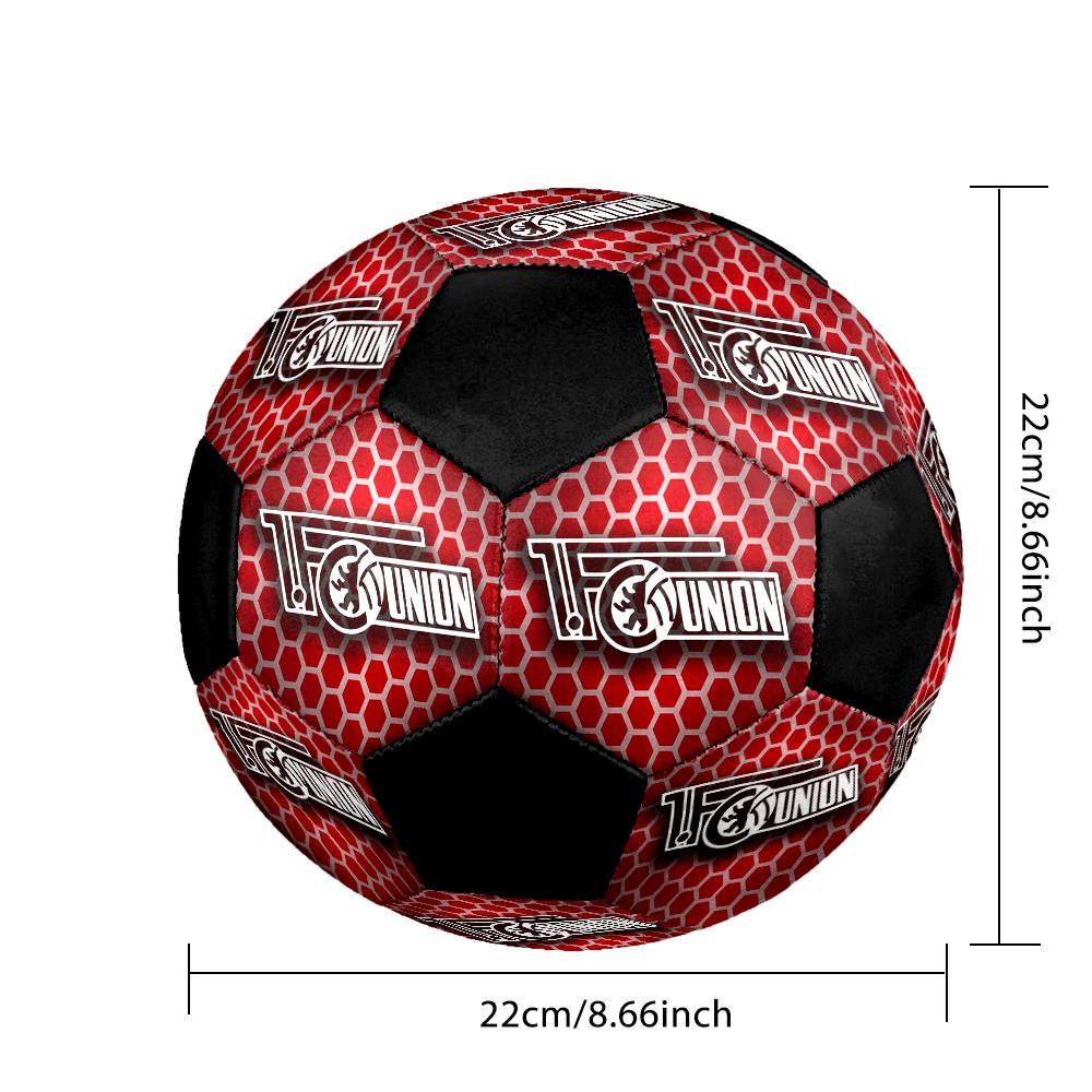Union Berlin Hallenfußball Ball Bunt Maschinengenäht PVC Größe 5 Teamtraining Wettkampfbereit Langlebig Hoher Rückprall Coole Sportgeschenk