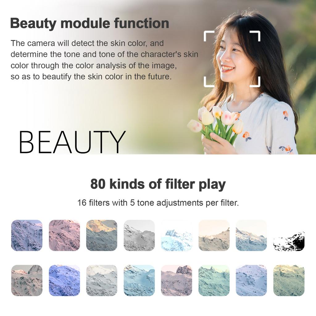 Portable 4K CCD Digital Camera WiFi Digital Video Camera 64MP 2.83 Inch Screen Manual/Auto   28X Digital Zoom Built In Flash 80 Filter Effects Bir