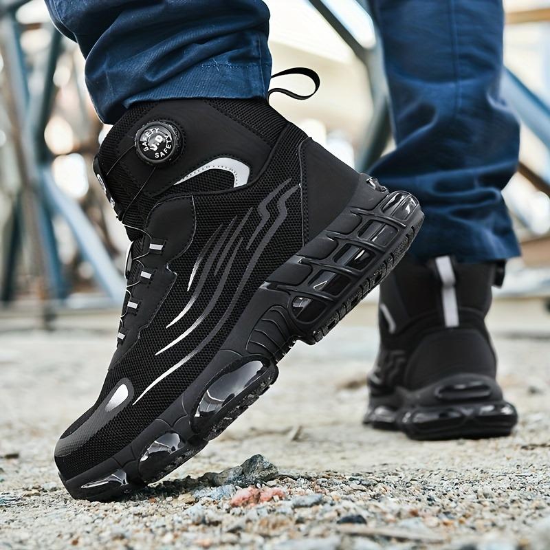 Men'S Labor Protection Shoes For Autumn And Winter, New Anti Slip Rotating Buckle Protection Lightweight Couple Style