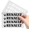 4Pcs Car Door Handle Stickers Tire Rear View Mirror Decals Accessories for Renault Dacia Megane 2 3 Clio 4 Captur Kadjar Fluence