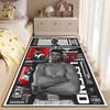 Sports Area Rug, Boxing Legend Art Print Fan Decor, Non-Slip Mat
