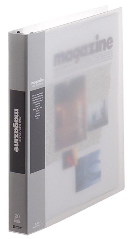 

King Jim Clear File 20 A4 Magazine, Interchangeable, Pockets, Size, Gray, 197W-GY серый