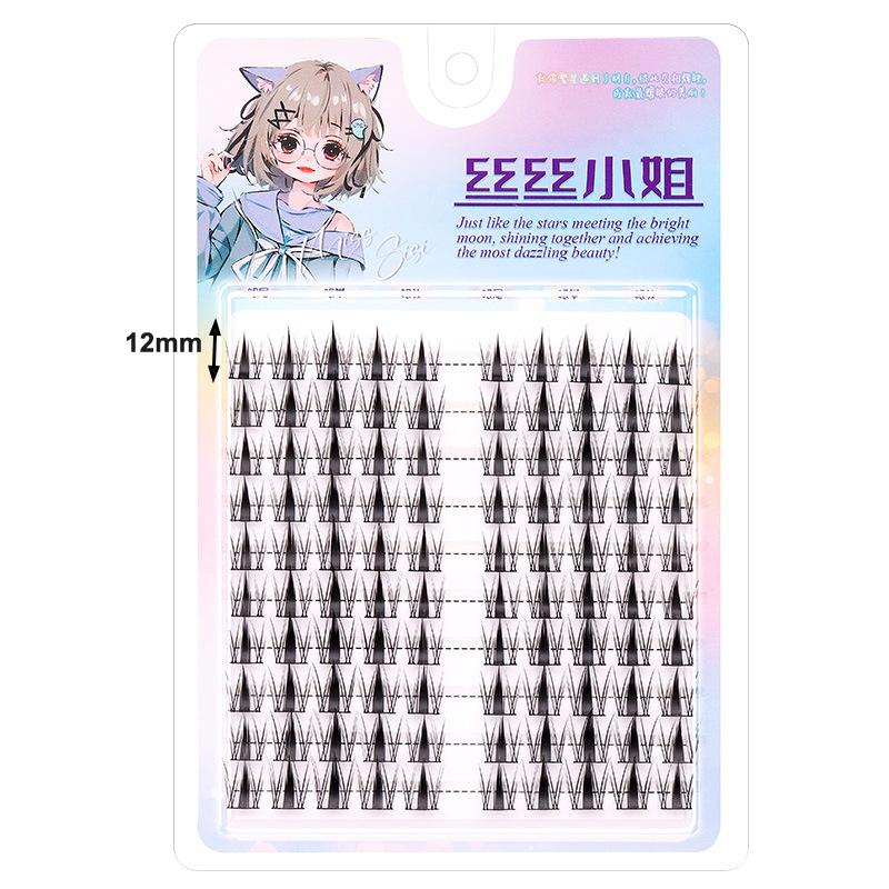 Simulation Rabbit Series False Eyelashes Comic Individual Cluster Reusable Segmented Winged Thick Lash Extension 12Mm Eyelashes