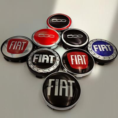 4 szt. 60 mm Logo Fiat Nakładki na środek koła-Pyłoszczelne osłony do Fiat 500 124 125 Punto Bravo Stilo Panda Abarth-Emblematy na felgi
