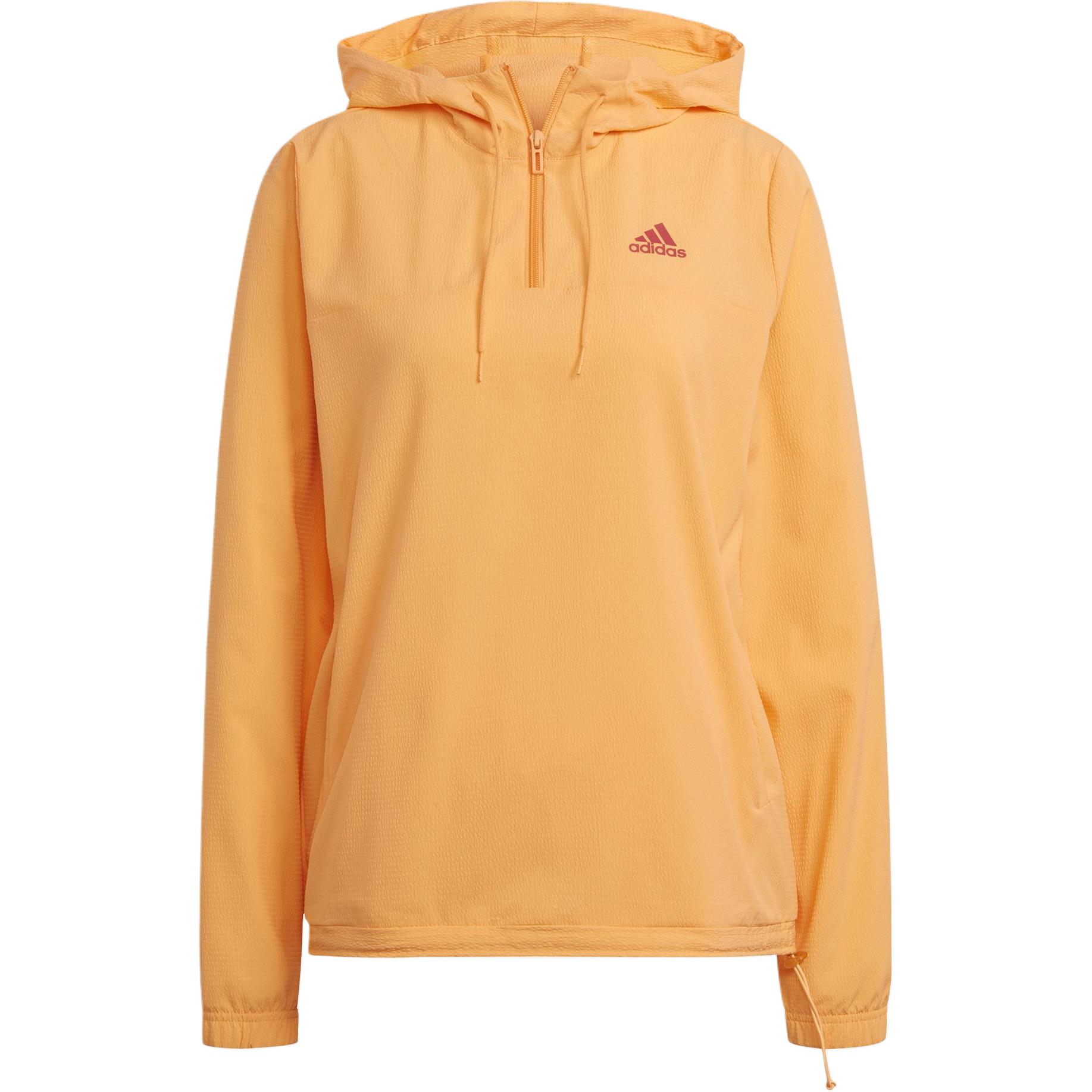 

Adidas Essentials Gradient Anorak Letter Logo Print Quick-Dry Sports Casual Hooded Jacket Women jackets Orange Yellow GL0549 M