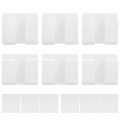 6Pcs Wall Mount Phone Holder Universal Adhesive Mobile Phone Charging Stand for Home Bedroom