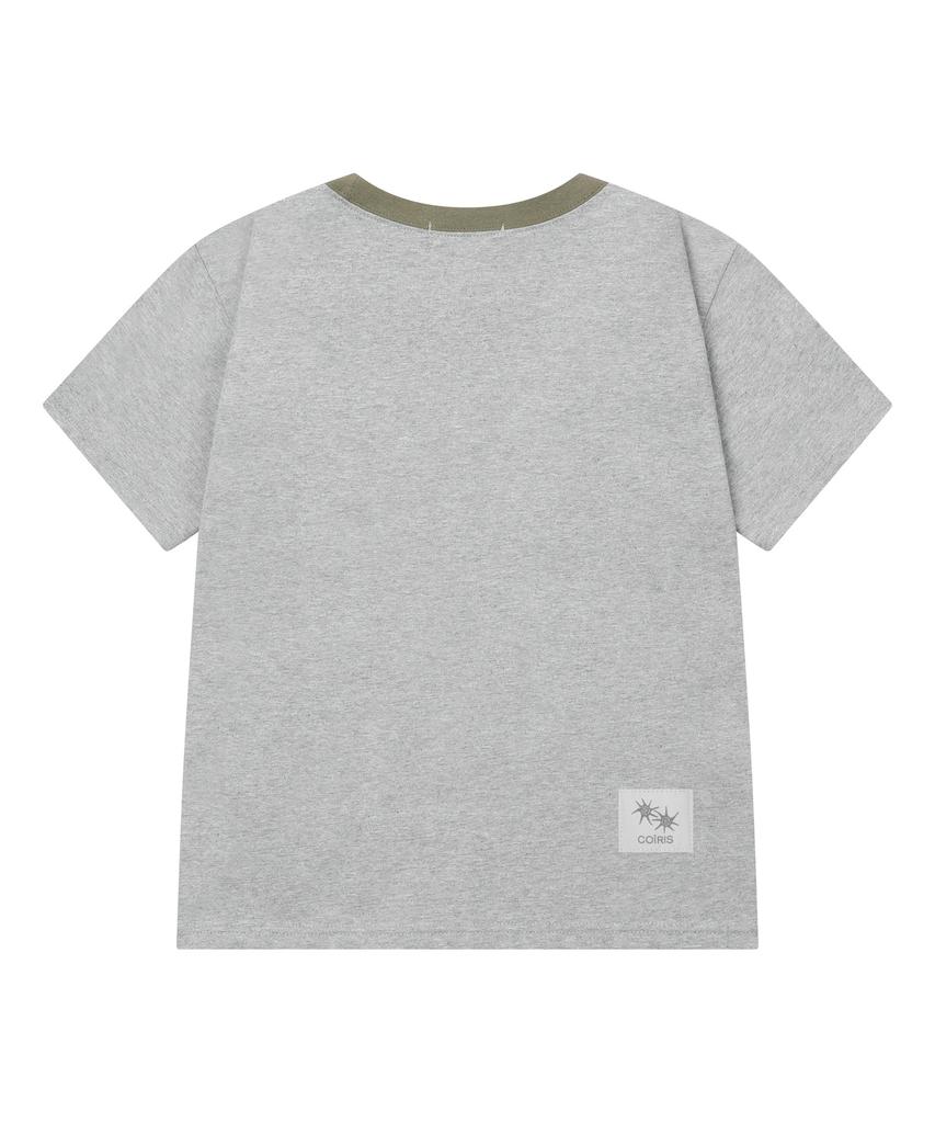 Koiliseu Laura Small Logo Color Block Short Sleeve T-Shirt (13 Colors)