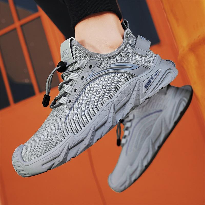 Men s Breathable Mesh Casual Sneakers Non-slip Chunky Sole Quick-drying Sports Shoes 44 серый