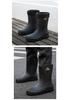 Men's Waterproof Mid-Calf Rain Boots - Non-Slip, Thickened, Pull-On, Casual Korean Style.
