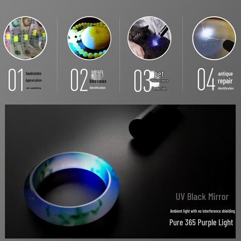 SHENYU 365nm UV Fluorescence Detection Flashlight
