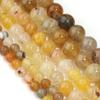 6 8 10mm Natural Stone Yellow Dragon Agate Beads Round Loose Spacer Beads For DIY Jewelry Making Necklace Bracelet Accessories