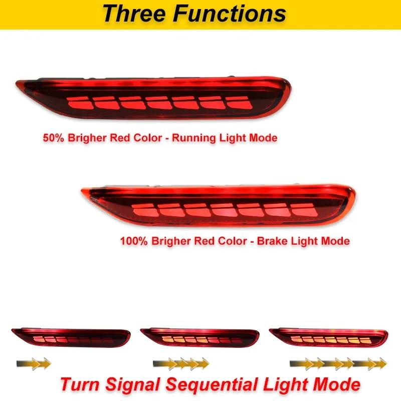 For Nissan X-trail T32 Rogue Qashqai J11 Leaf Pathfinder For Infiniti Q50 QX60 JX35 LED Rear Bumper Reflector Lights Tail Lamps