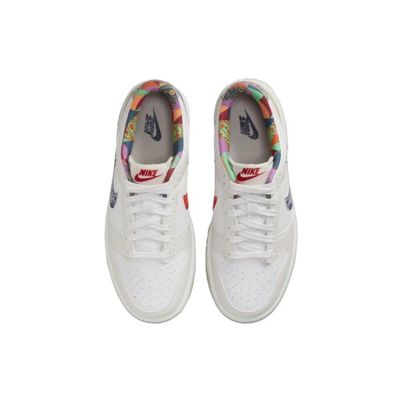 Nike Dunk Low White Multi-Color Paisley GS Sneakers FN8913-141