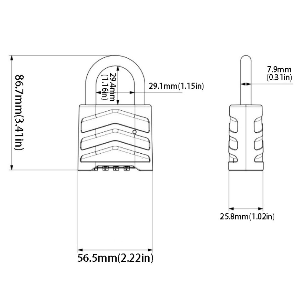 Waterproof Aluminum Code Padlock Anti-Rust Weatherproof Padlock Anti-Theft Heavy Duty Warehouse