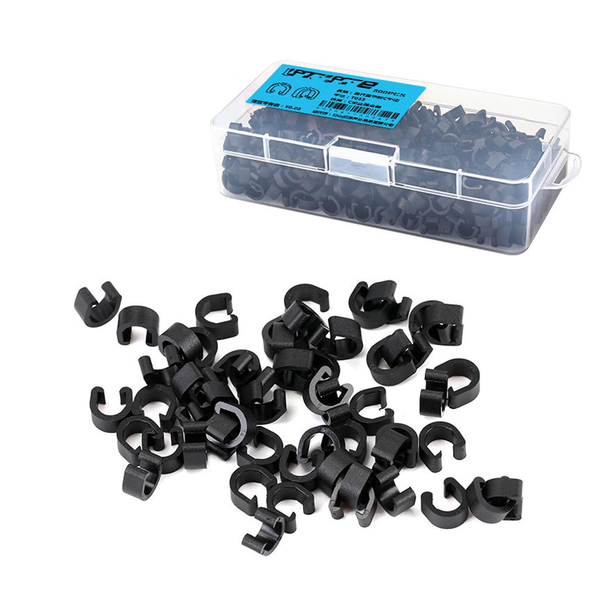 

HOUSON 500 шт. Велосипедные C-клипсы U-клипсы Направляющие для тросов тормозной рубашки Велосипедная тормозная пряжка для MTB BMX Горного велосипеда Зажимы,