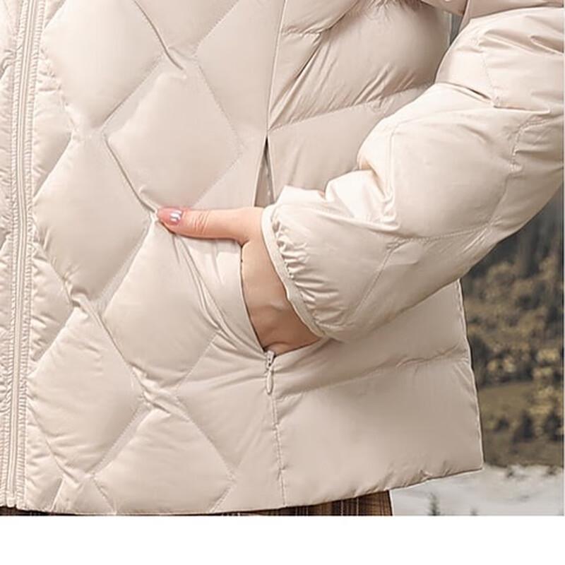 SNOWFLYING Women's Short Lightweight Diamond Quilted Down Jacket