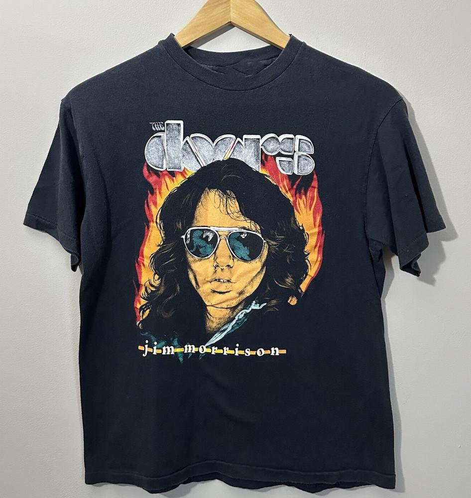 Редкий! Винтажная футболка 80-х группы The Doors Классическая унисекс Все размеры S Унисекс футболка S