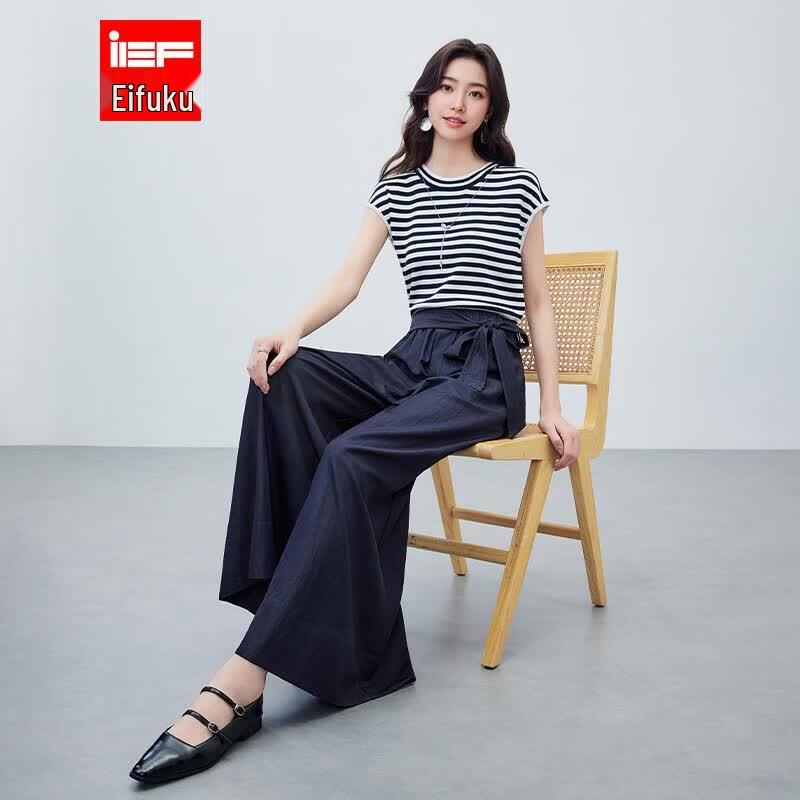 IEF Aiyifu 2026 Summer Korean Style Casual Two-Piece Set M
