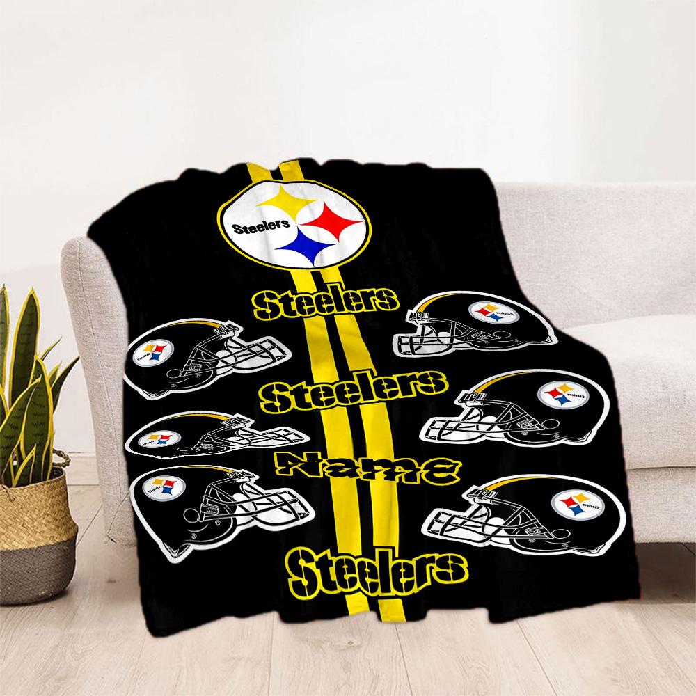 Pittsburgh Steelers Gear Blanket Soft Warm Cozy Perfect for Couch Office Chair Office Four Seasons Universal Digital Print